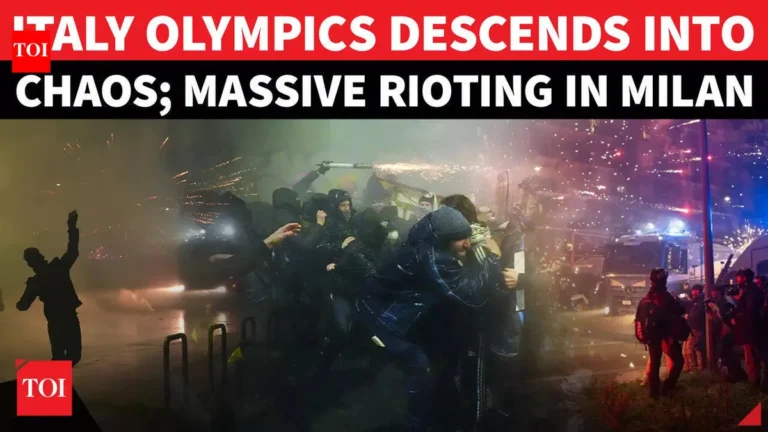 Milan Protests Escalate to Violence with Fireworks, Flares Against 2026 Olympics