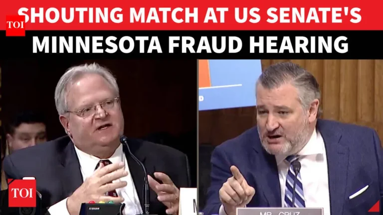 Cruz Interrupts Witness in Clash Over Minnesota’s B Welfare Fraud