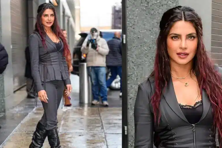 Priyanka Chopra Rocks Corset Blazer and Knee-High Boots Glam