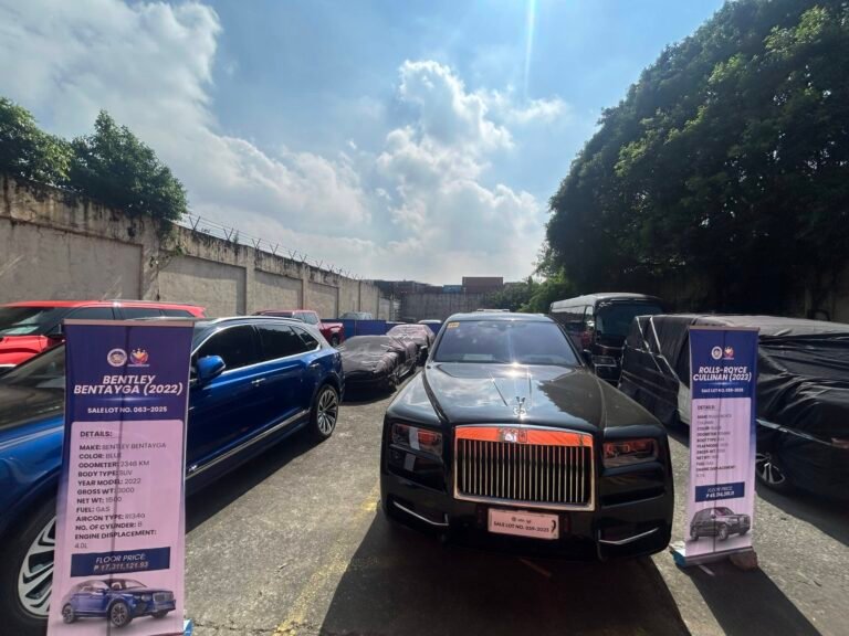 BOC to Auction 10 Luxury Cars Seized from Discaya on Feb. 11