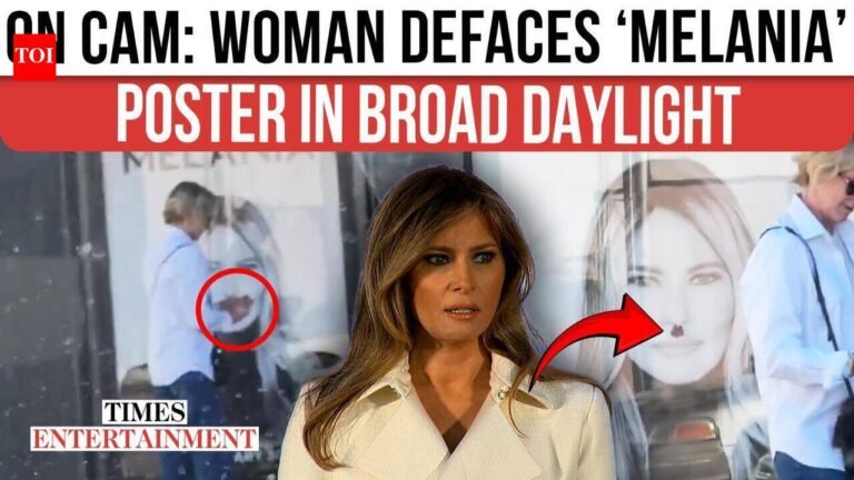 LA Bus Ad Vandalism Surges as Woman Defaces Melania Poster in Viral Clip