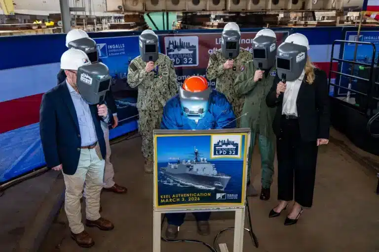 Ingalls Shipbuilding Marks Keel for USS Philadelphia (LPD 32)