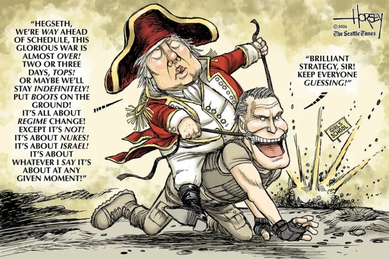 David Horsey Cartoon: Keep Everyone Guessing Strategy