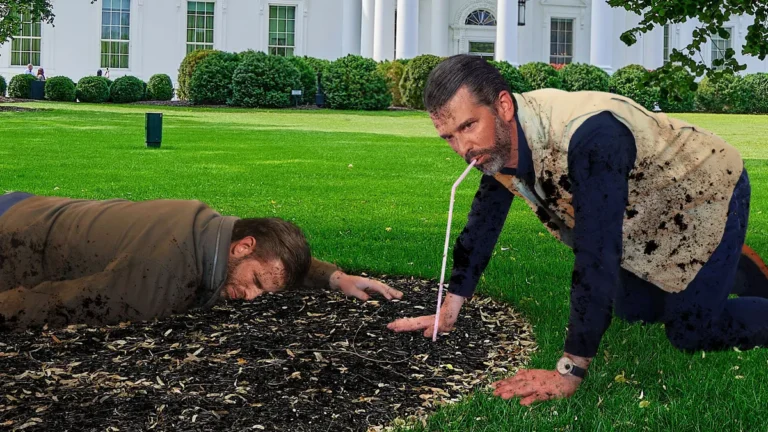 Trump Sons Dig for Gas on White House Lawn to Combat High Prices