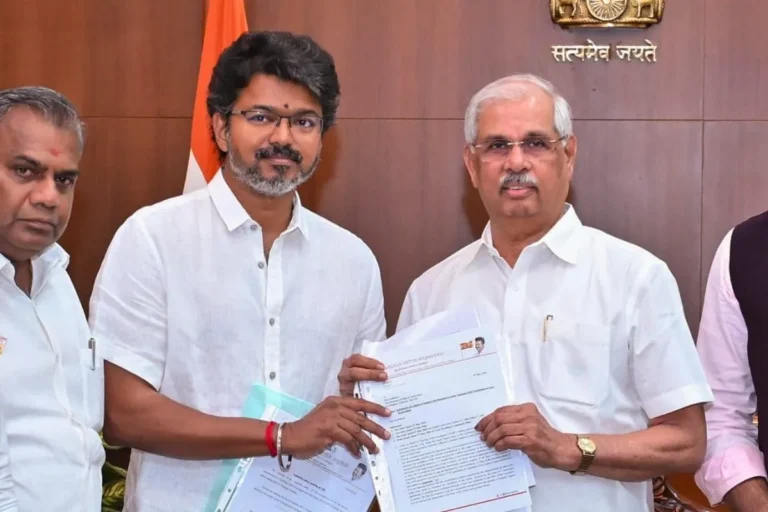Vijay’s TVK Secures Allies to Form Tamil Nadu Government